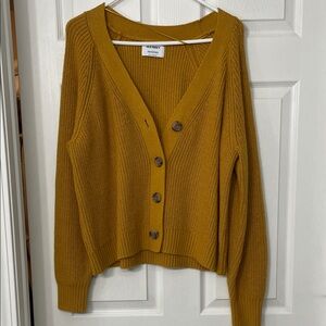 Old Navy Mustard Cardigan Sweater